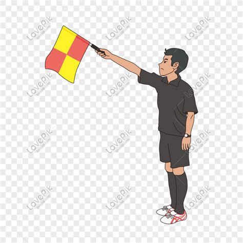 Russia World Cup Colorful Cartoon Hand Drawn Soccer Referee Russia