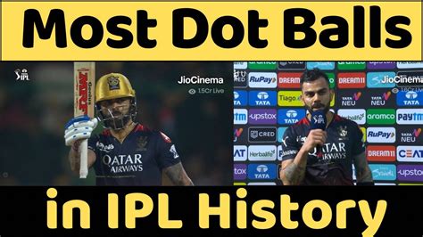 Most Dot Balls In Ipl History Played By Any Batsman Virat Kohli Ipl