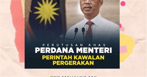 Pengumuman Perintah Kawalan Pergerakan Pemulihan Pkpp