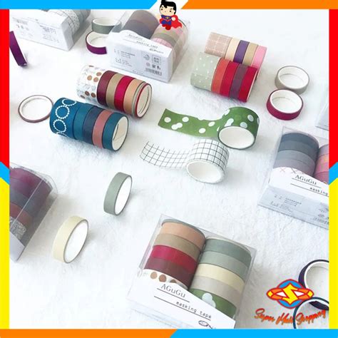 Jual SMS Masking Tape Set 10Pcs Essential Collection Basic Pattern Isi