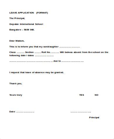 Simple Leaves Application Form Template - Excel Template