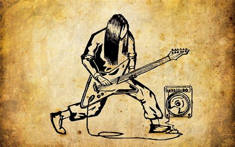 Free download | HD wallpaper: Cartoon Metal Guitarist, person plays ...