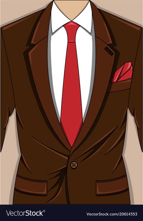 Brown Man Suit Royalty Free Vector Image Vectorstock