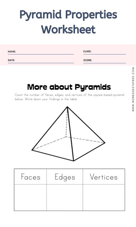 Pyramid Properties Worksheet Worksheets Free