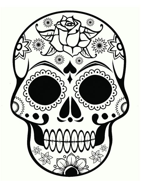 Coloriage tête de mort mexicaine 20 dessins à imprimer Skull