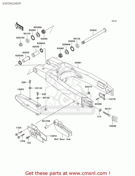 Kawasaki KX250-L4 KX250 2002 USA CANADA SWINGARM - buy original ...