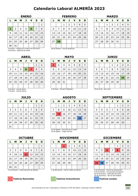 Calendario Laboral AlmerÍa 2023 Para Imprimir