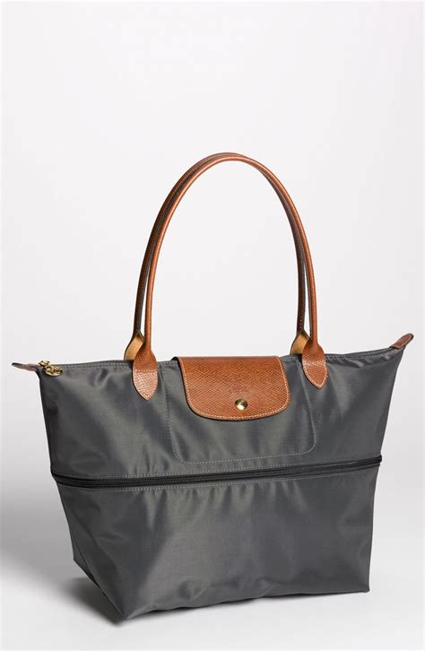 Longchamp Le Pliage Expandable Tote In Gunmetal Modesens