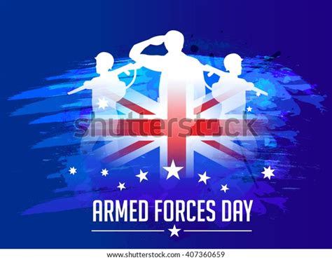 Vector Illustration Armed Forces Day Stock Vector Royalty Free 407360659 Shutterstock