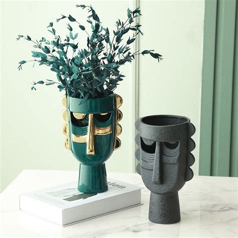 Oscars Emporium Nordic Style Face Vase Height Cm Width Widest