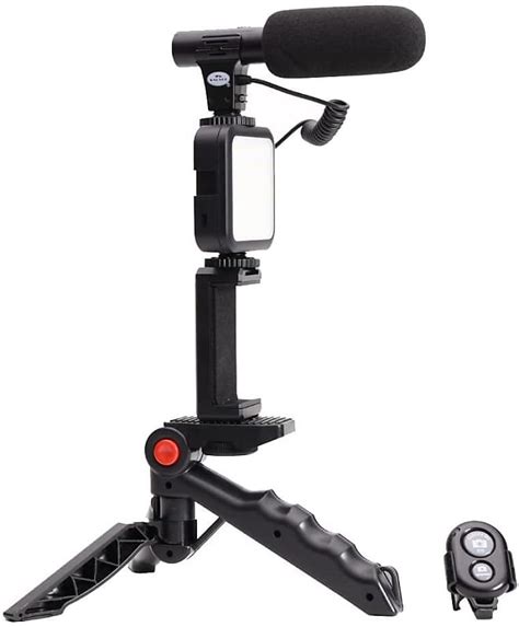 Savage Mobile Vlogging Kit With Microphone Led Light Phone Reverb