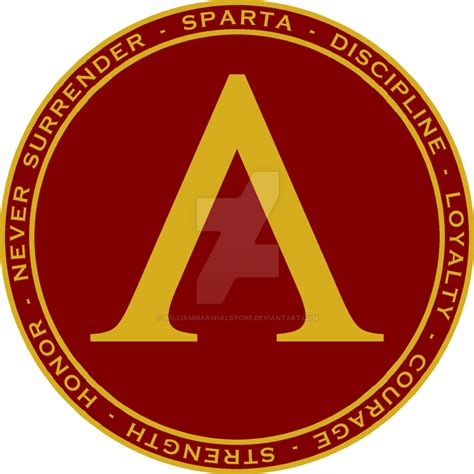 Sparta Shield Maroon And Gold Seal By Williammarshalstore On Deviantart