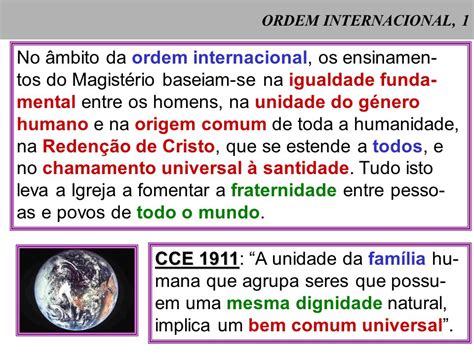 Ordem Internacional No Mbito Da Ordem Internacional Os Ensinamen