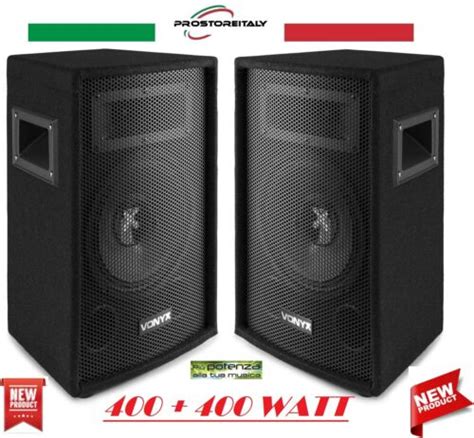 Coppia Casse Acustiche Passive W Woofer Altoparlanti