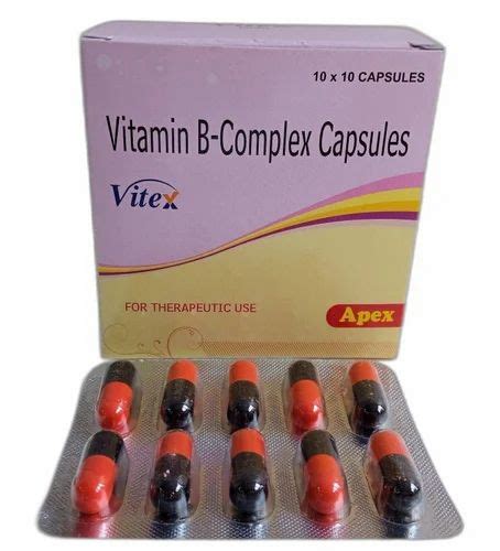 Vitex Vitamin B Complex Capsule At Box Pharmaceutical Capsules