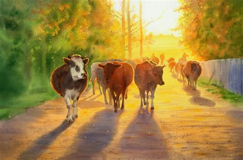 Cattle Herd Painting