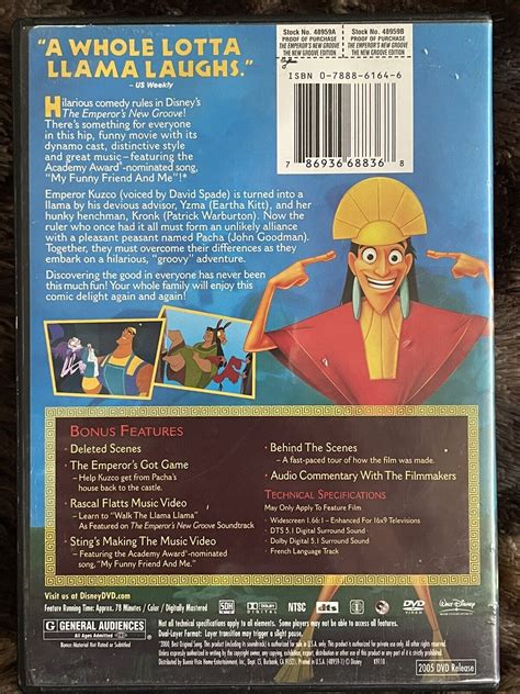 The Emperors New Groove Dvd 2000 786936688368 Ebay