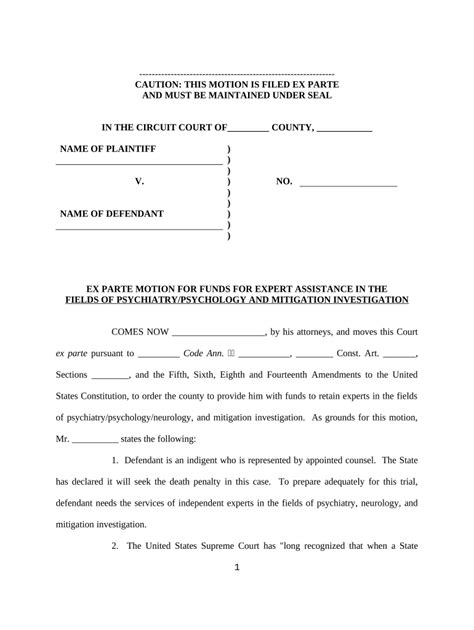 Ex Parte Form Complete With Ease Airslate Signnow