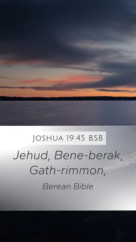 Joshua 19 45 BSB Mobile Phone Wallpaper Jehud Bene Berak