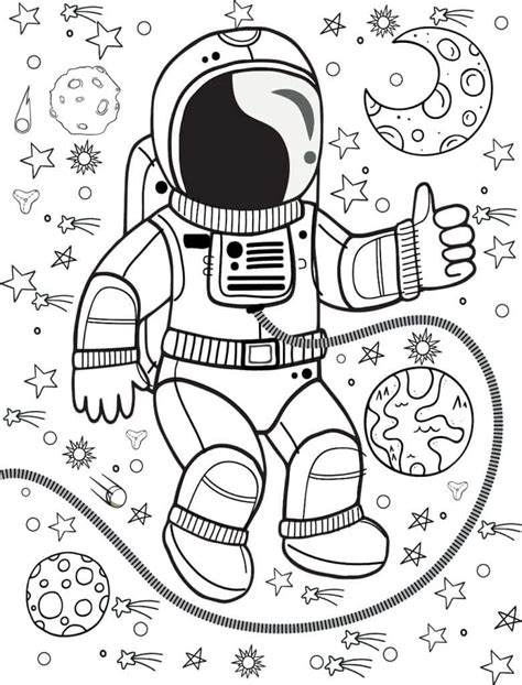 Astronaut Printable Coloring Page Download Print Or Color Online For