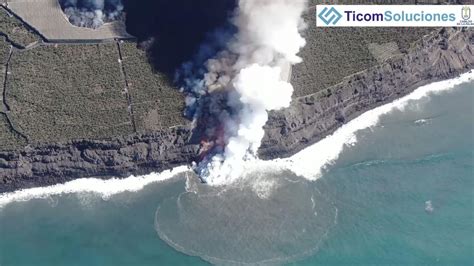 La Lava Comienza A Crear Una Nueva Fajana En Tazacorte Y Obliga