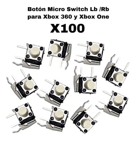 100 X Boton Micro Switch Lb Rb Control Xbox 360 Y Xbox One