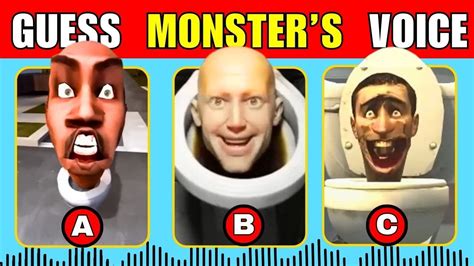 Guess The Monsters Voice 1 Large G Man Toilet Dual Laser Toilet Skibidi Toilets Quiz Youtube