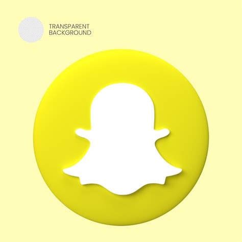 Icono Del Logotipo De Snapchat Render D Archivo Psd Premium