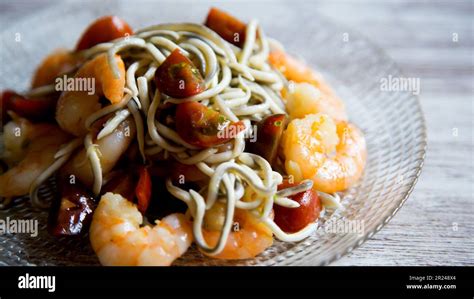 Garlic Prawns With Eels Shrimp Scampi Traditional Tapas Recipe From Southern Spain Cooked With