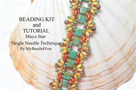 Beading Kits Bead Packs With Tutorial Pattern Bracelet Kit Superduo