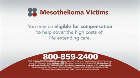 Sokolove Law TV Commercial Diagnosed With Mesothelioma Or Lung Cancer