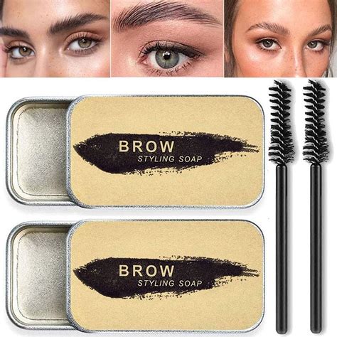 2 Pack Eyebrow Soap Kit 4D Brows Gel Long Lasting Eyebrow Setting Gel