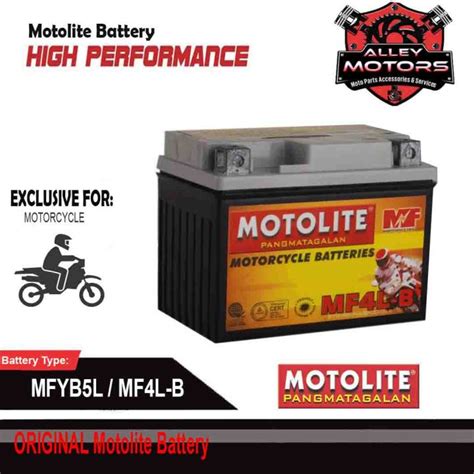 Motolite Battery Mfyb5l Mf4l B By Alley Motors Lazada Ph