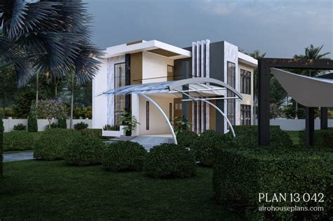 Two Storey 3 Bedroom Modern House Design Afrohouseplans