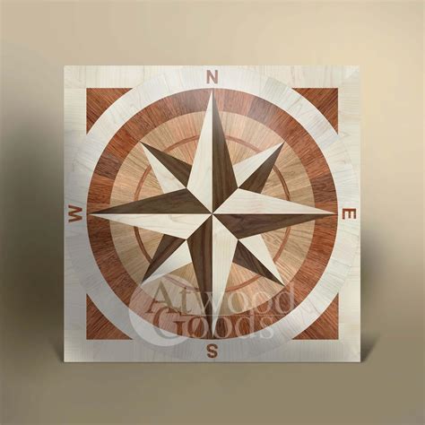 Wood Floor Inlay Bay Four Floor Compass Rose Hardwood Floor Medallion