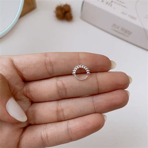 Piercing De Prata H Lix Cravejado Mm Charm Comprinhas