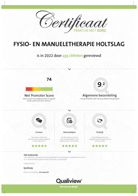 Fysio Holtslag Wordt Door Patiënten Met Een 92 Beoordeeld Fysio