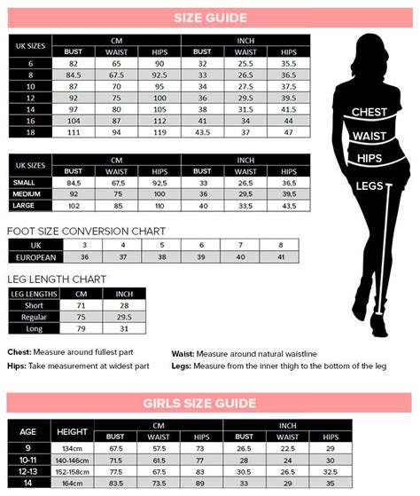 Clothing Size Guide Women Select Fashion