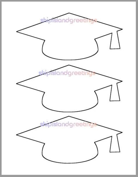 Graduation Cap Template-printable Template-grad Party Decor-graduation ...