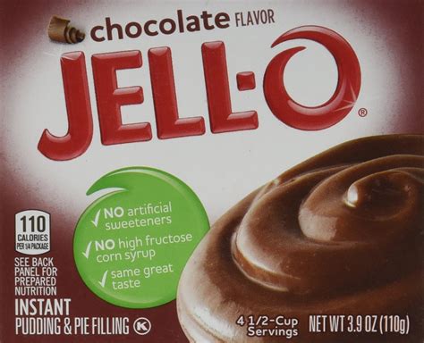 Jell O Chocolate Instant Pudding And Pie Filling Mix 24 Ct Pack 3 9 Oz Boxes