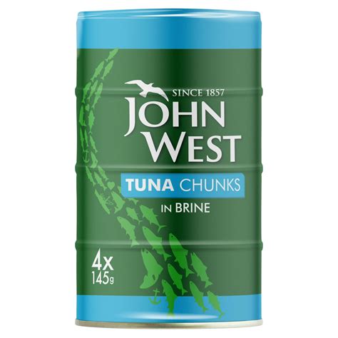 John West Tuna Chunks In Brine 4 X 145g Tinned Fish Seafood