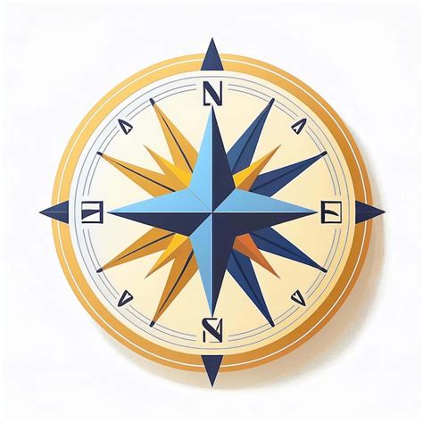 Premium Vector A Blue Compass With The Word South On It