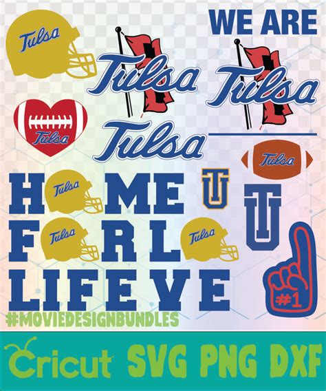 TULSA GOLDEN HURRICANE FOOTBALL NCAA LOGO SVG, PNG, DXF - Movie Design ...