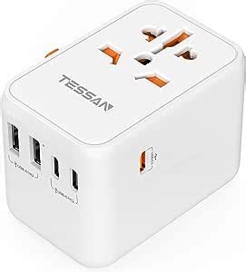 Tessan W Gan Adattatore Universale Da Viaggio Usb C Presa Universale