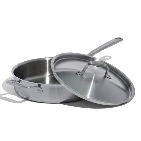 Snapklik.com : Cookware - 3.5 Quart Stainless Steel Saute Pan - 5 Ply Stainless Clad ...