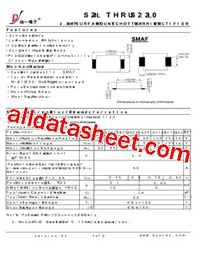 S L Datasheet Pdf Diyi Electronic Technology Co Ltd