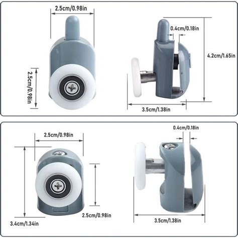 Nornward Pi Ces Poulie De Porte De Douche Roulettes Pour Porte De