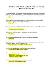 BioChem C785 WGU Module 4 Cellulose ATP Production And Course Hero