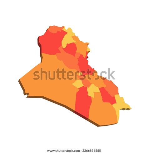 Iraq Political Map Administrative Divisions Governorates Stock Vector ...