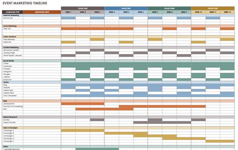 Run Of Event Event Plan Template In Excel